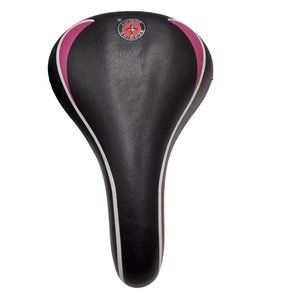 Schwinn Bicycle Seat Black with Pink & White